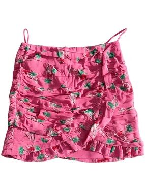 Zara Pink Floral Ruffle Skirt – Size M (NEW WITHOUT TAGS)
